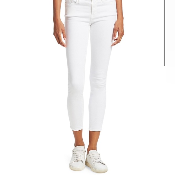 New Frame Le Skinny de Jeanne Crop in White 26 - Picture 2 of 8